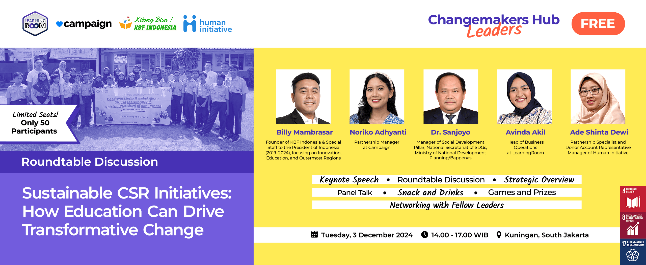 Changemakers Hub Leaders | Sustainable CSR Initiatives: How Education Can Drive Transformative Change