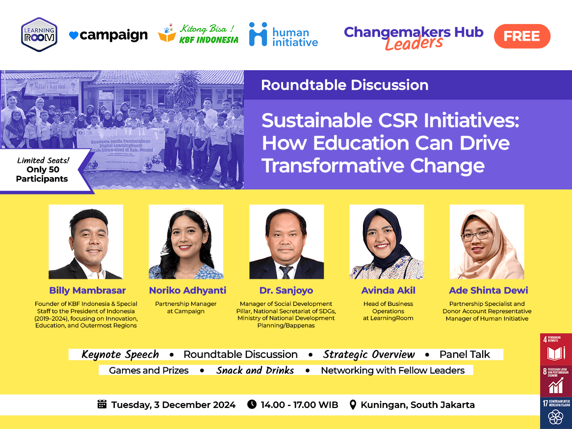 Changemakers Hub Leaders | Sustainable CSR Initiatives: How Education Can Drive Transformative Change