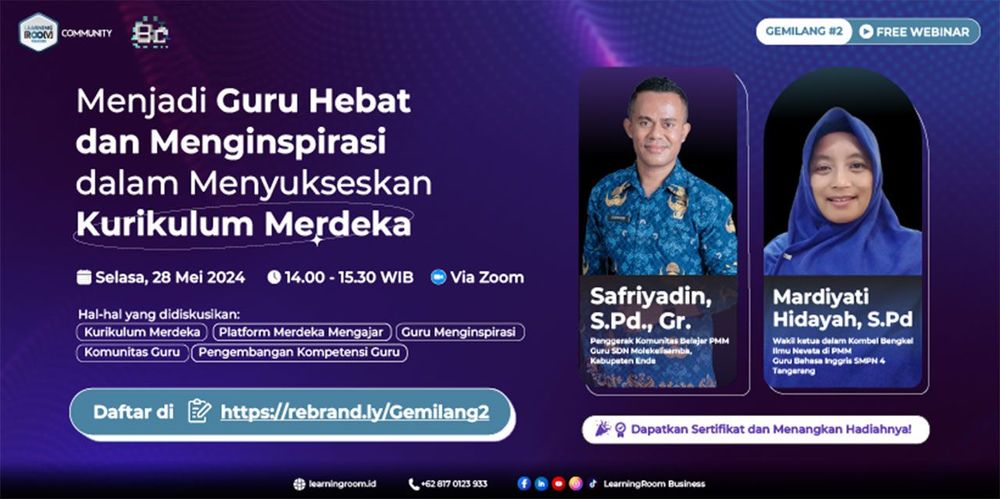 Webinar GEMILANG#2: Paparkan Rahasia Guru Hebat dan Inspiratif